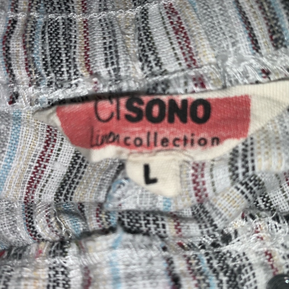 Ci Sono Linen Collection Striped Tie Shorts - Picture 4 of 4